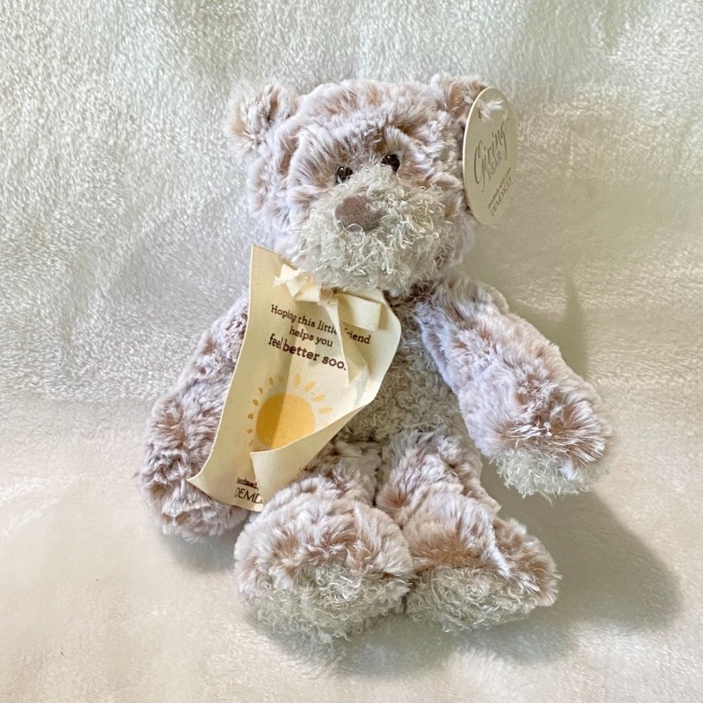 DEMDACO 2020 Giving Bear‎ 9" Children's Plush Stuffed Animal Toy Lovey SOFT!